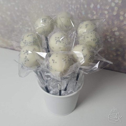Cakepop stříbrné perličky