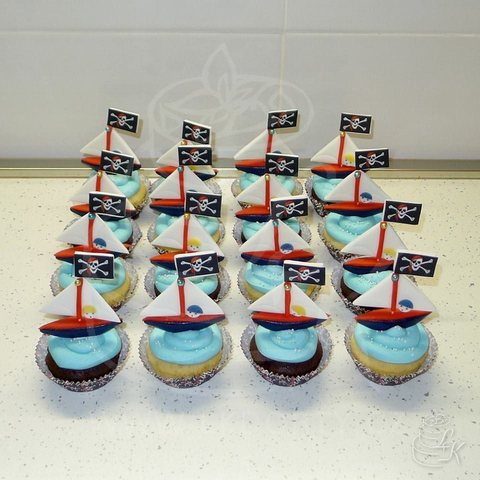Cupcakes s loďkou