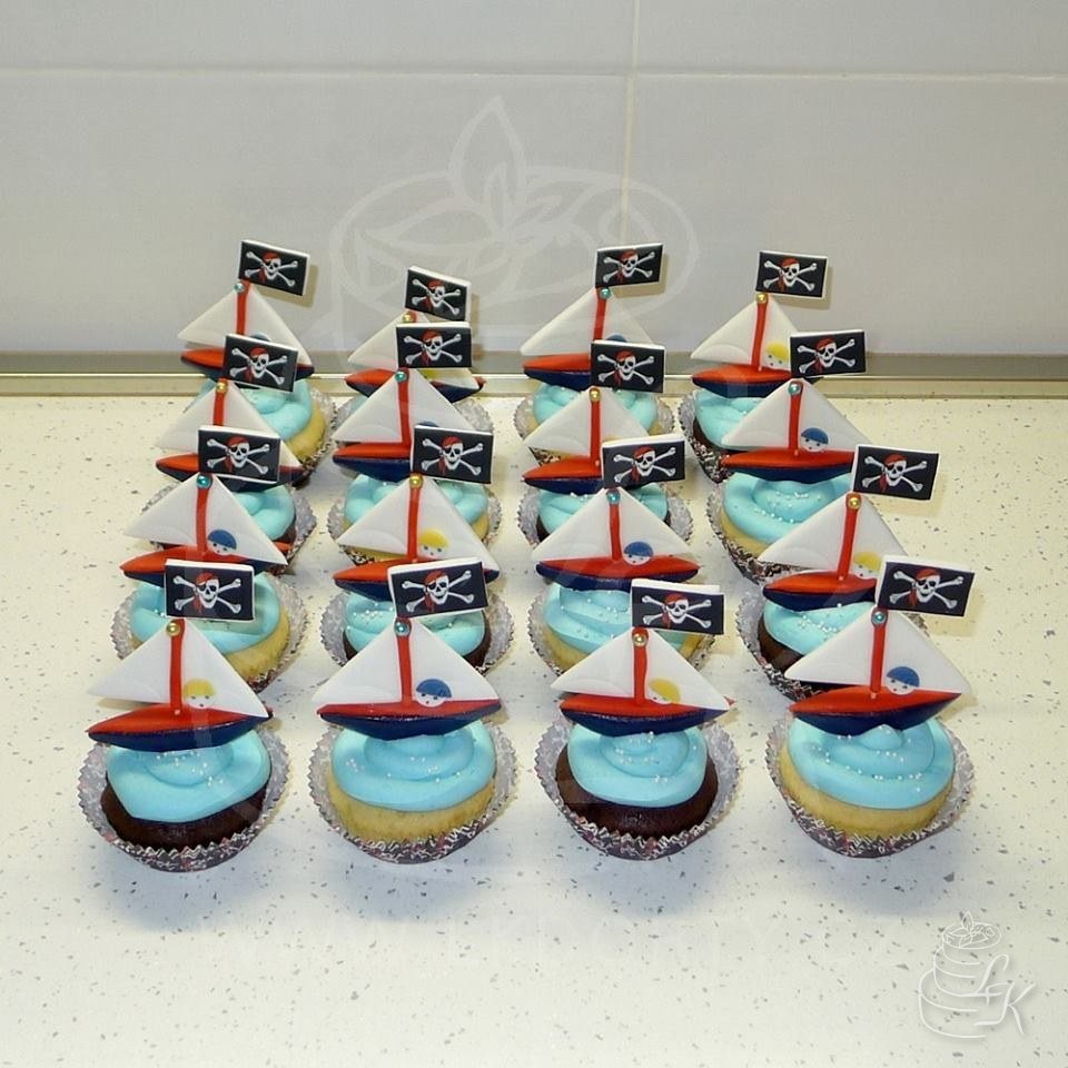 Cupcakes s loďkou