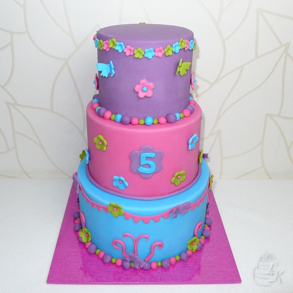 Třípatrový barevný